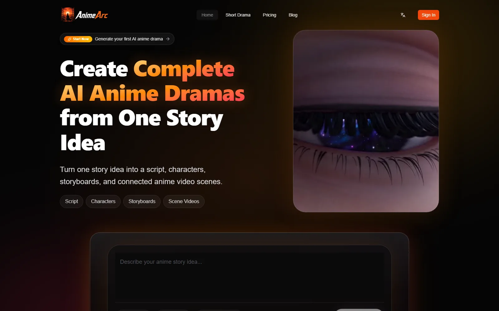 AnimeArc homepage