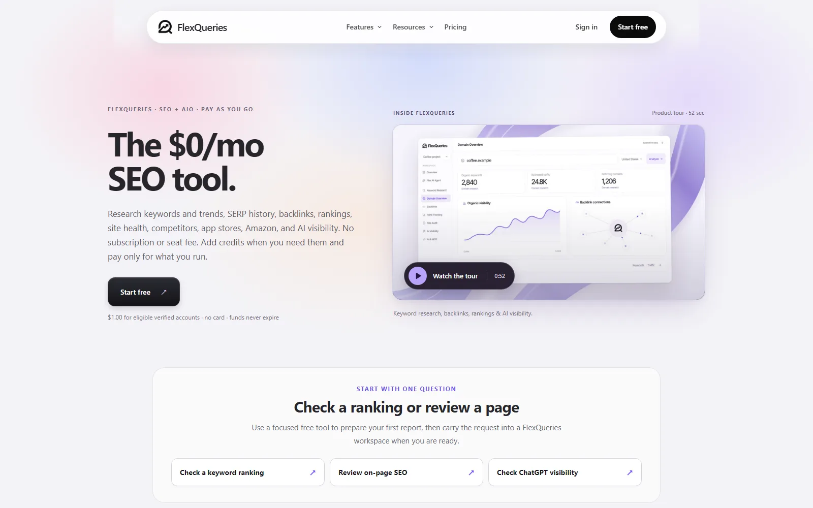 FlexQueries homepage