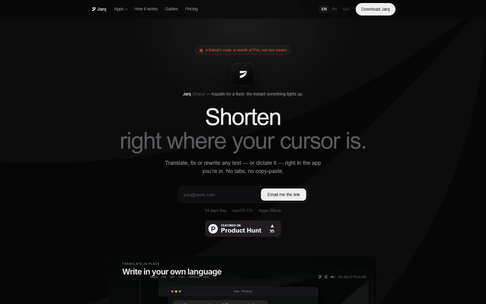 Jarq homepage