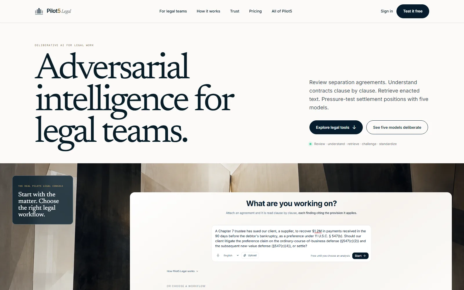 Pilot5 Legal homepage