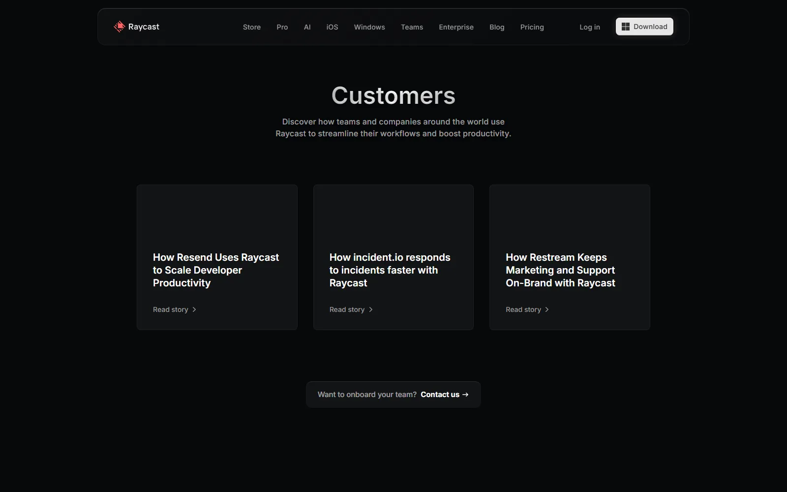 Raycast use cases page
