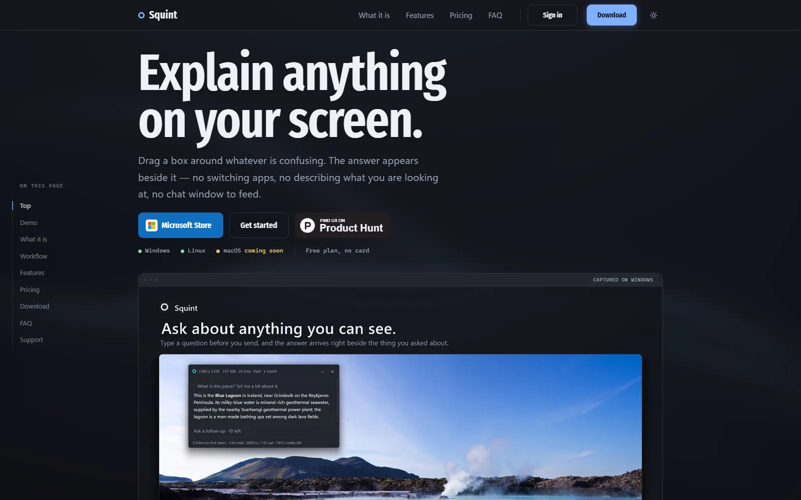 Squint homepage