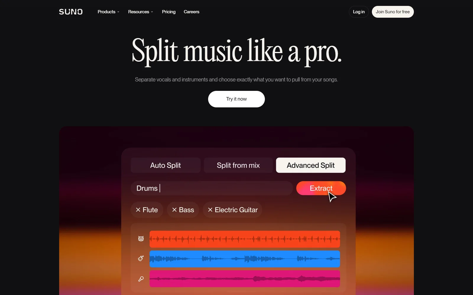 Suno features page