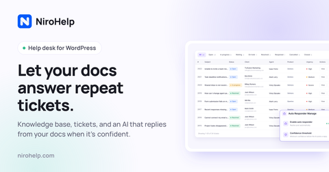 NiroHelp pricing: free WordPress help desk vs paid AI credits (2026)